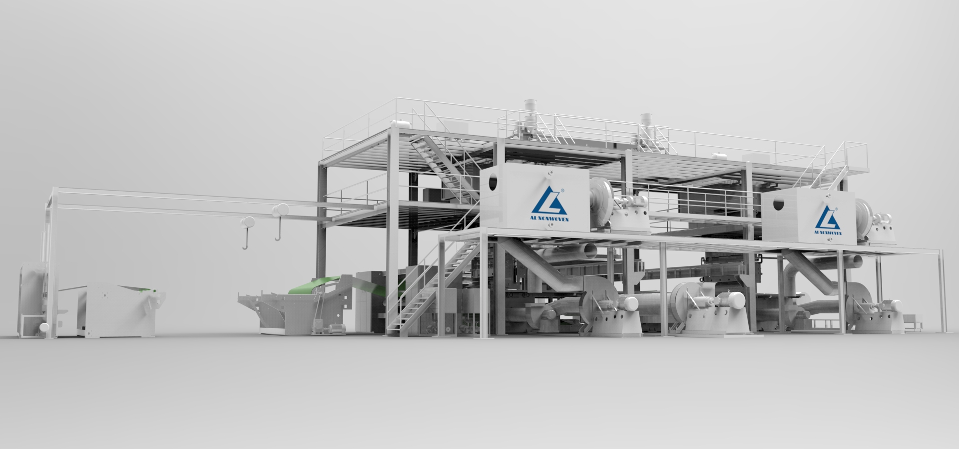 AL--2400mm SMS PP Spunbond Medical /Health Nonwoven Fabric Making Machine 