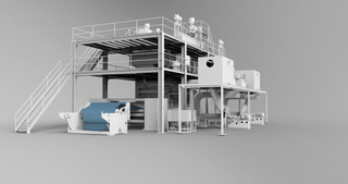 AL--1600mm SS Beam PP Spunbons Nonwoven Fabric Non-woven Machine Making Product Line 